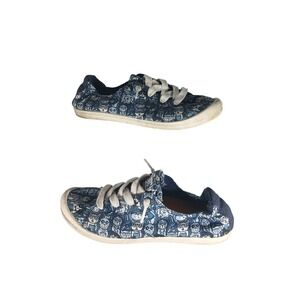 BOBS from Skechers‎ Women's Slip On Shoes Blue Cartoon Character Print Size 6